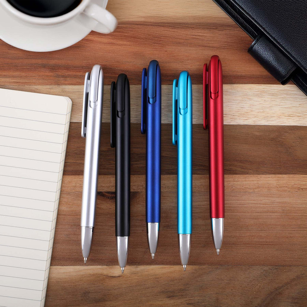 Group photo of Rolling Hills MC Pen with a custom silk screened logo