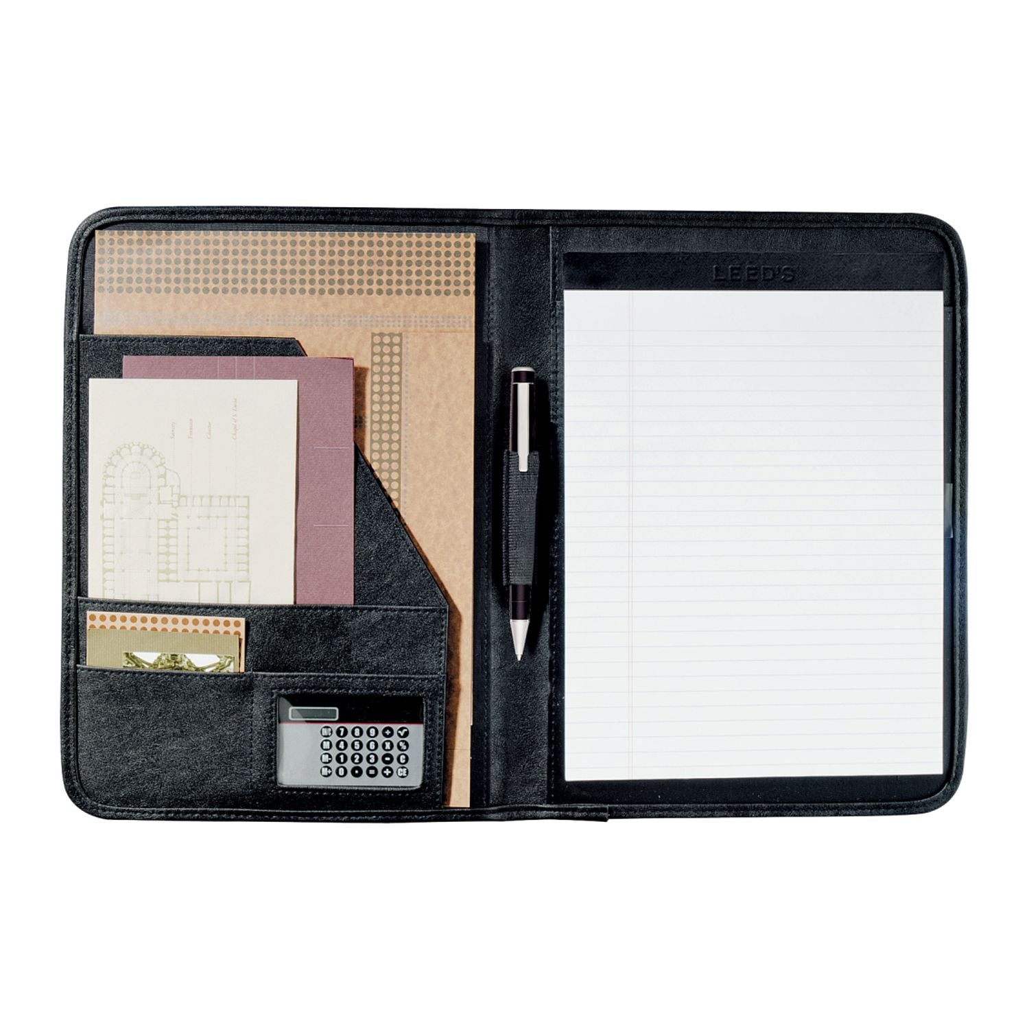 FSC® Mix DuraHyde Writing Pad shown open with non included accessories