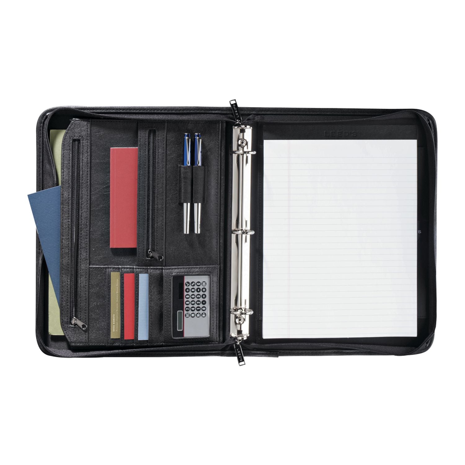 DuraHyde Versa-Folio with FSC® Mix Paper shown open with contents inside - not included