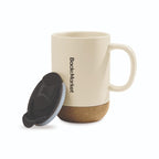 Bone Valo Ceramic Lidded Mug - 14 Oz.