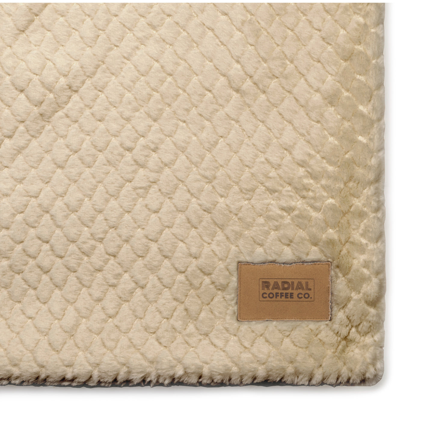 Close up of Fawn Luxe Nordic Recycled Polyester Throw Blanket