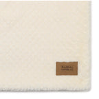 Closeup of Cream Luxe Nordic Recycled Polyester Throw Blanket