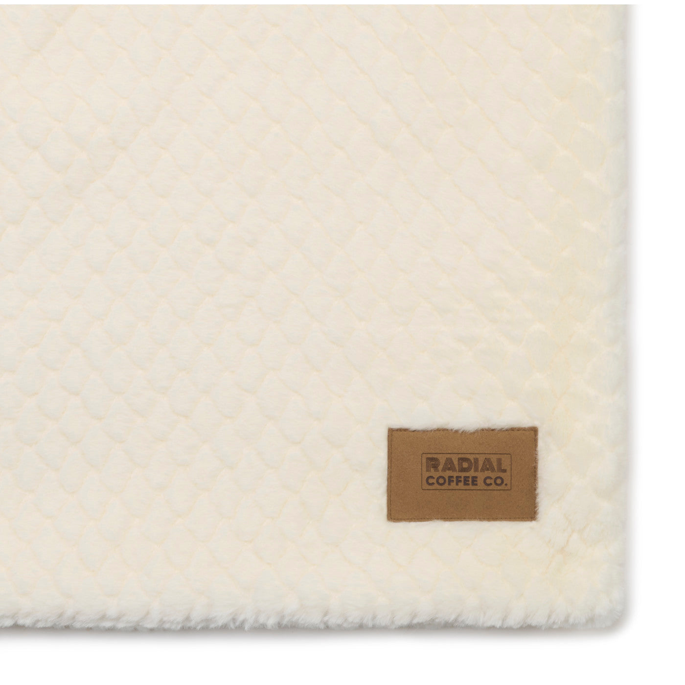 Closeup of Cream Luxe Nordic Recycled Polyester Throw Blanket