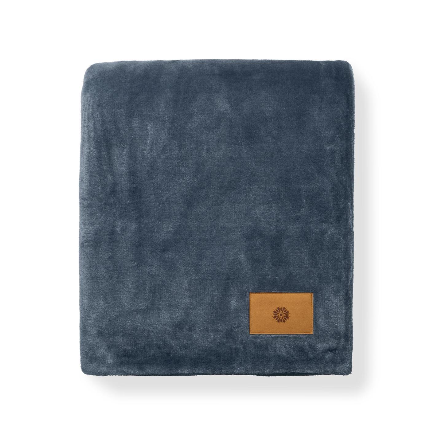 Mink Ever Soft Recycled Polyester Throw Blanket - Indigo