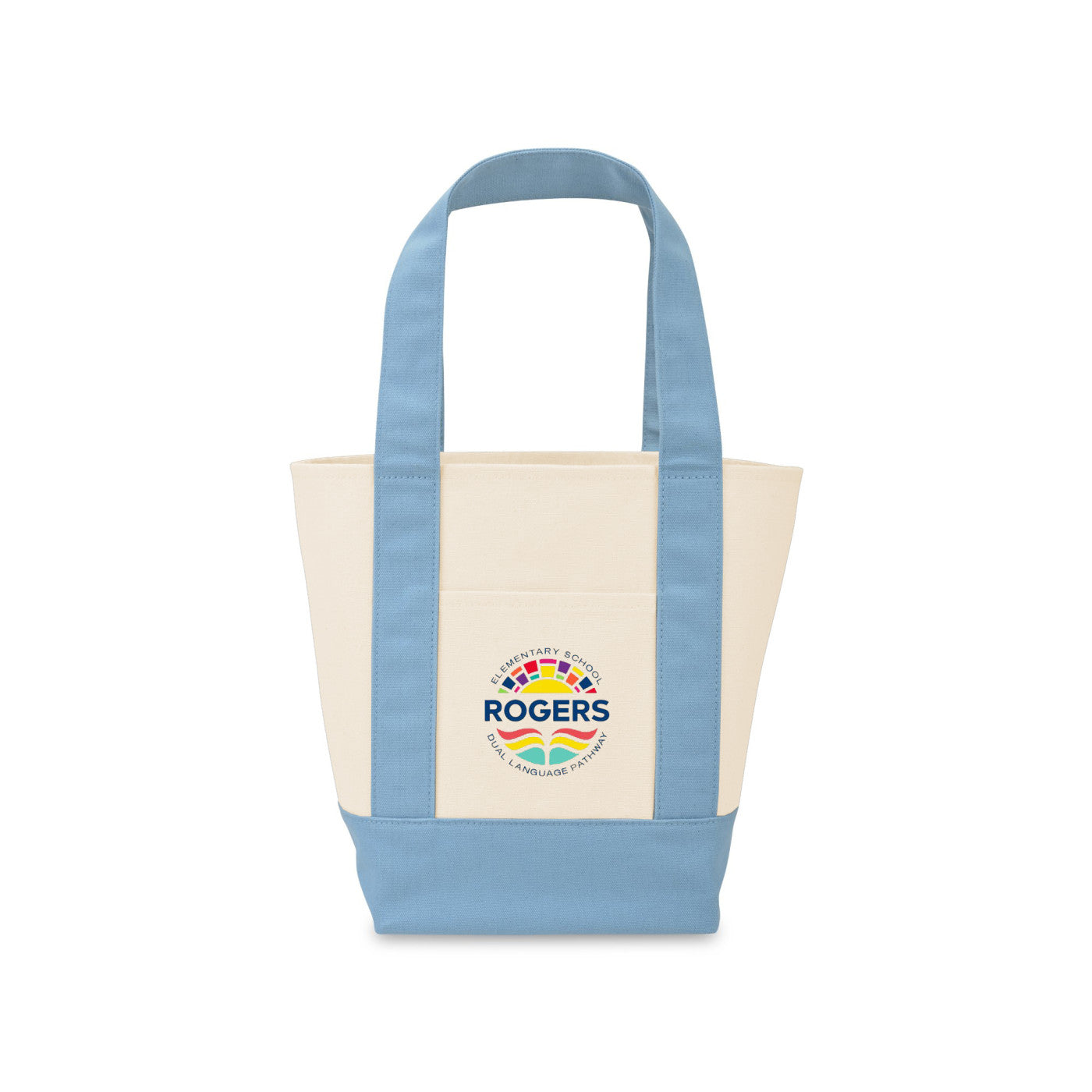 Pastel Blue Mini Canvas Tote