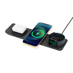 Newton Foldable Compact Wireless Charger shown with electronics charging