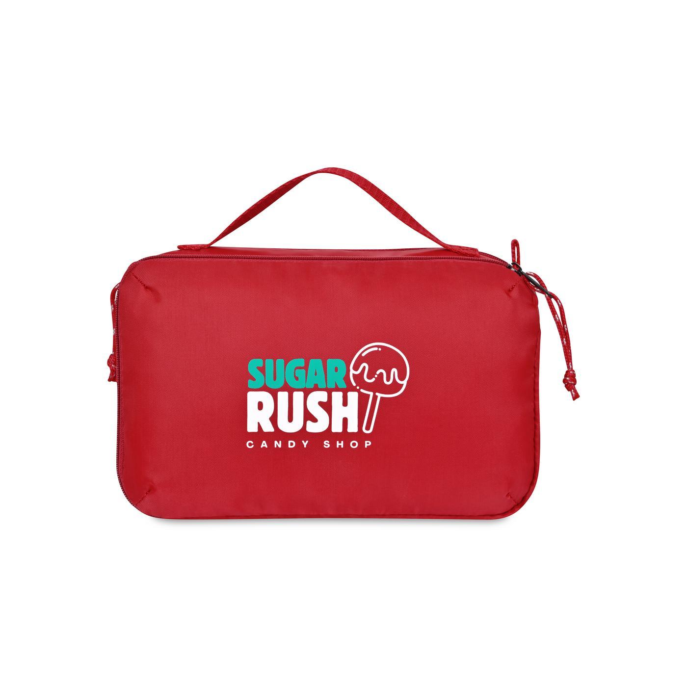 Parker Recycled rPET Dual Zippered Pouch - Red