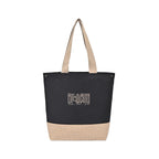 Recycled Cotton Canvas Jute Tote - AWARE™ - Black