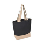 Recycled Cotton Canvas Jute Tote - AWARE™ - Black