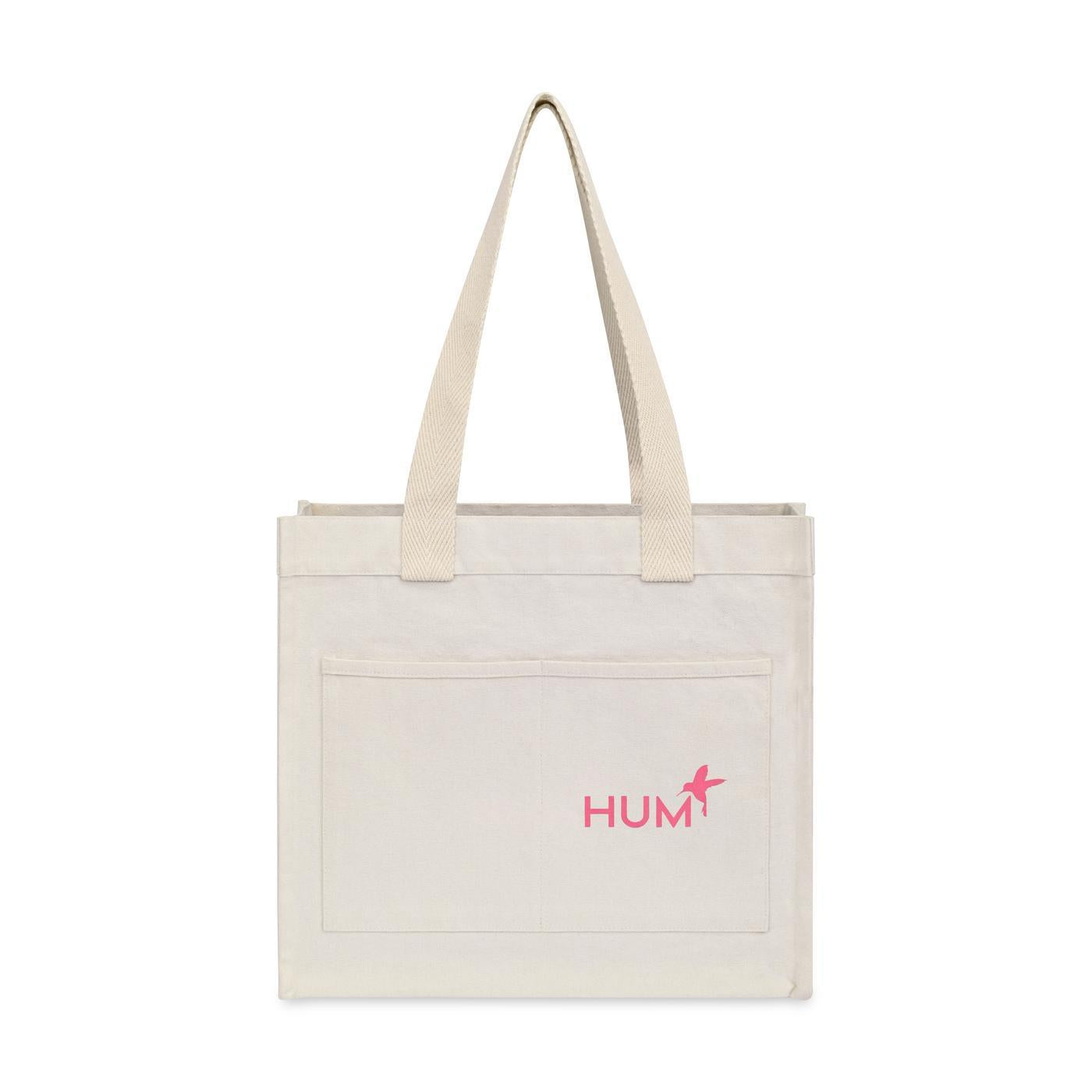 Recycled Cotton Pocket Tote - AWARE™ - Natural
