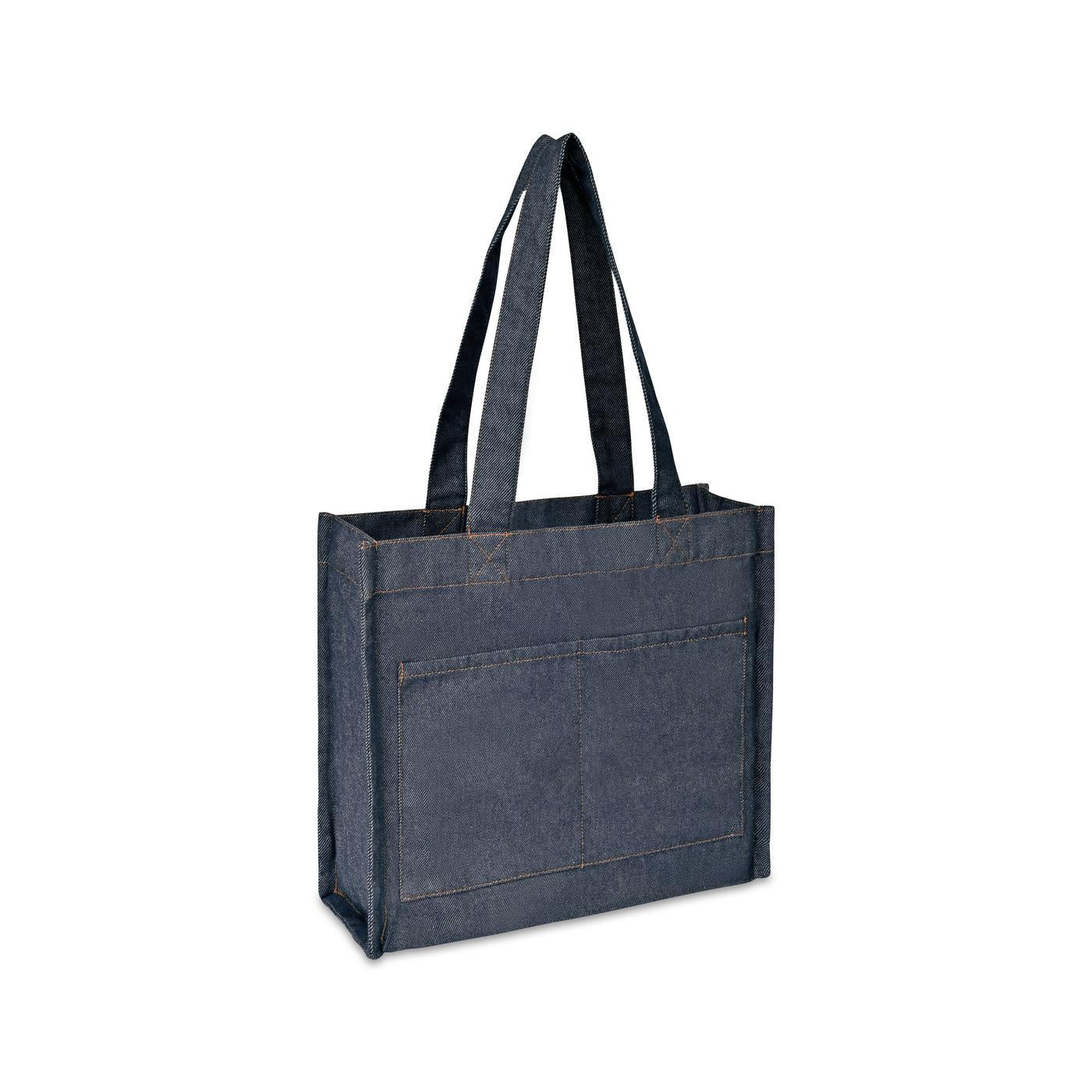 Recycled Cotton Pocket Tote - AWARE™ - Denim