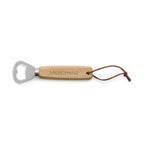 Oak Bottle Opener with a laser engraved logo