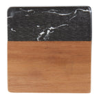Black Marble and Wood Coaster