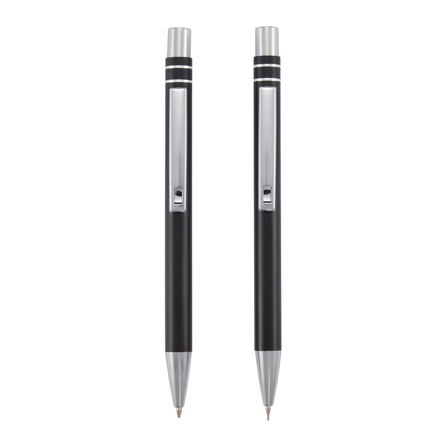 Mod Recycled Pen and Pencil Gift Set shown clip side
