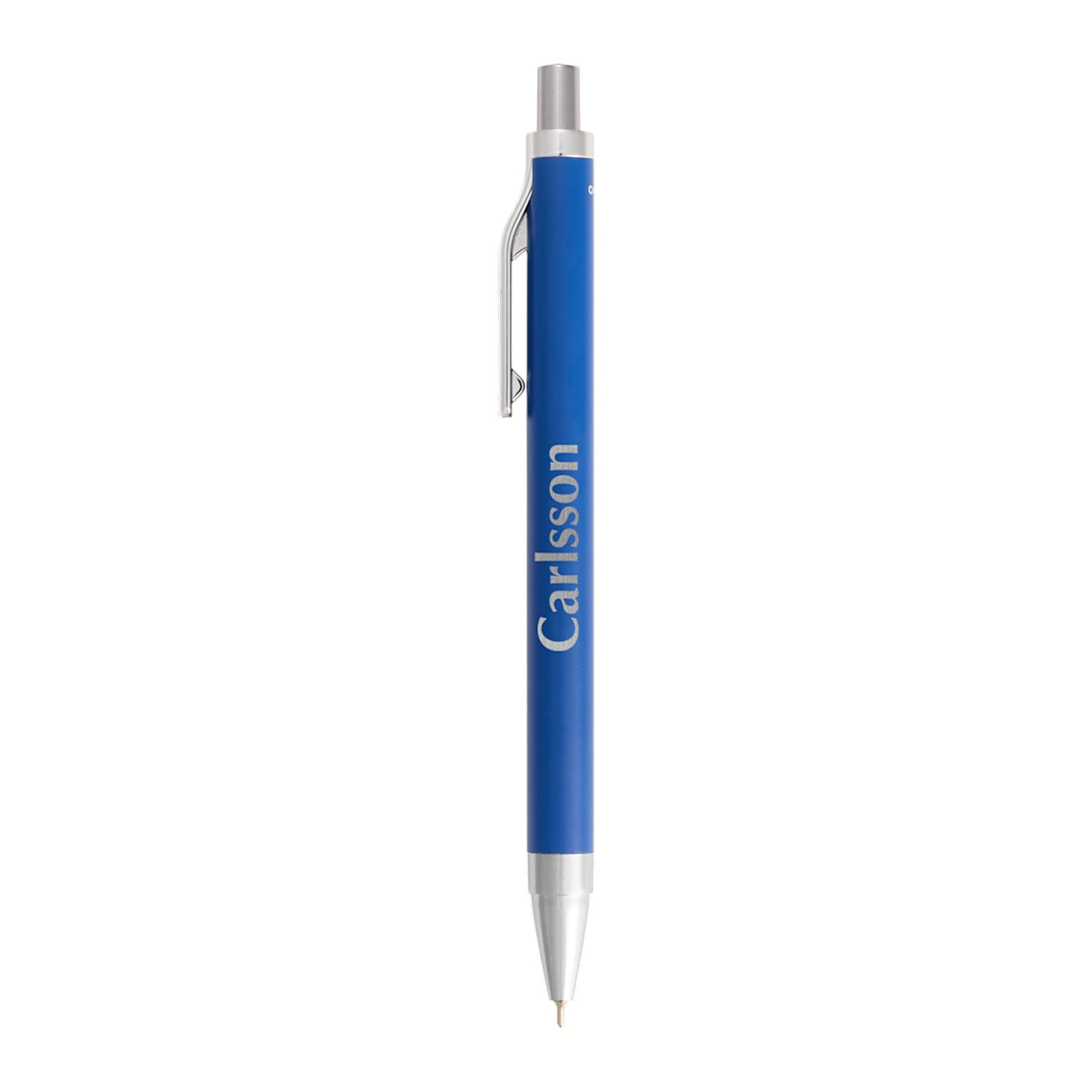 Blue Beau Recycled Aluminum Gel Pen with a custom logo