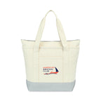Gray Newport Cotton Zippered Tote