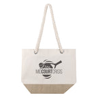 Tote bag with logo on a white background