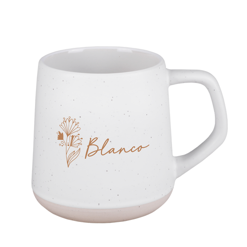 13.5 Oz Speckled Ceramic Tapered Mug with a custom logo