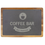 13" x 9" Acacia Wood/Slate Cutting Board