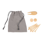 Bamboo Golf Tee Set with Recycled Pouch
