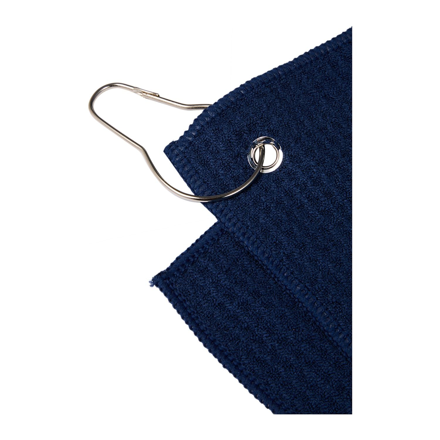 15" x 18" Recycled 300g Microfiber Waffle Towel - Navy - Close up of Hook