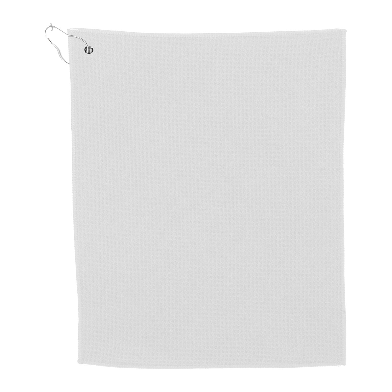 15" x 18" Recycled 300g Microfiber Waffle Towel - White