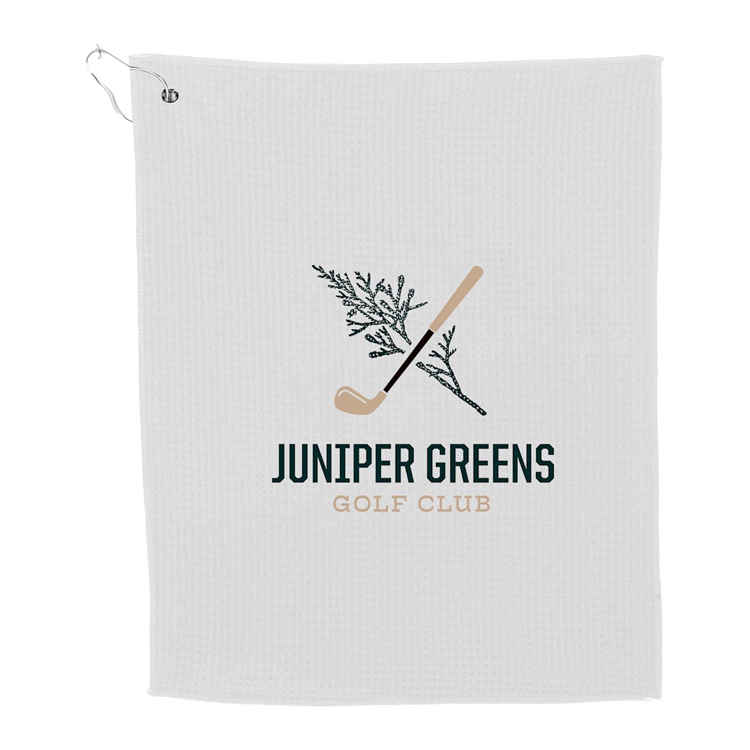 15" x 18" Recycled 300g Microfiber Waffle Towel - White