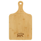 15.5" x 9" Bamboo Cutting Board Paddle Shape with Drip Ring