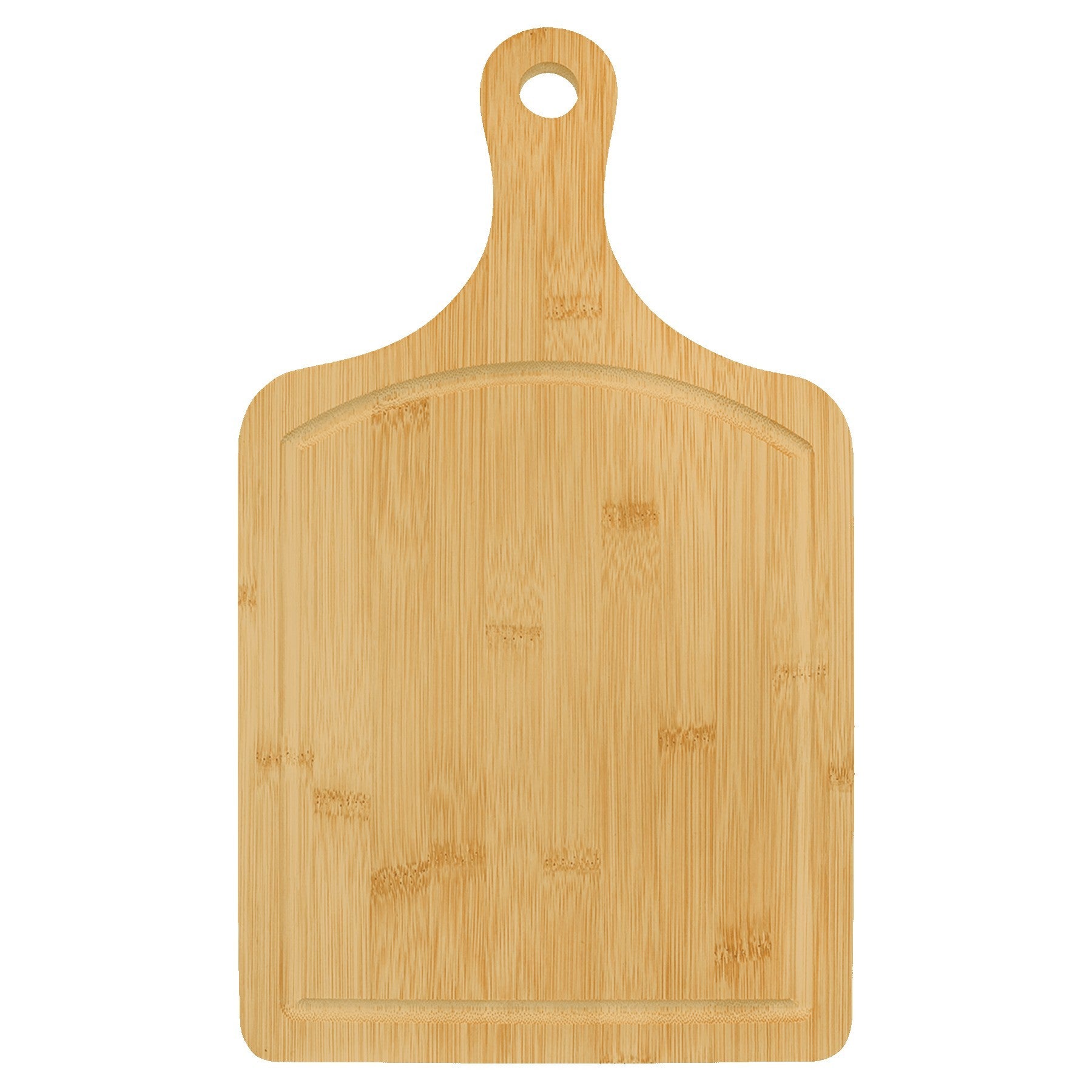 15.5" x 9" Bamboo Cutting Board Paddle Shape with Drip Ring