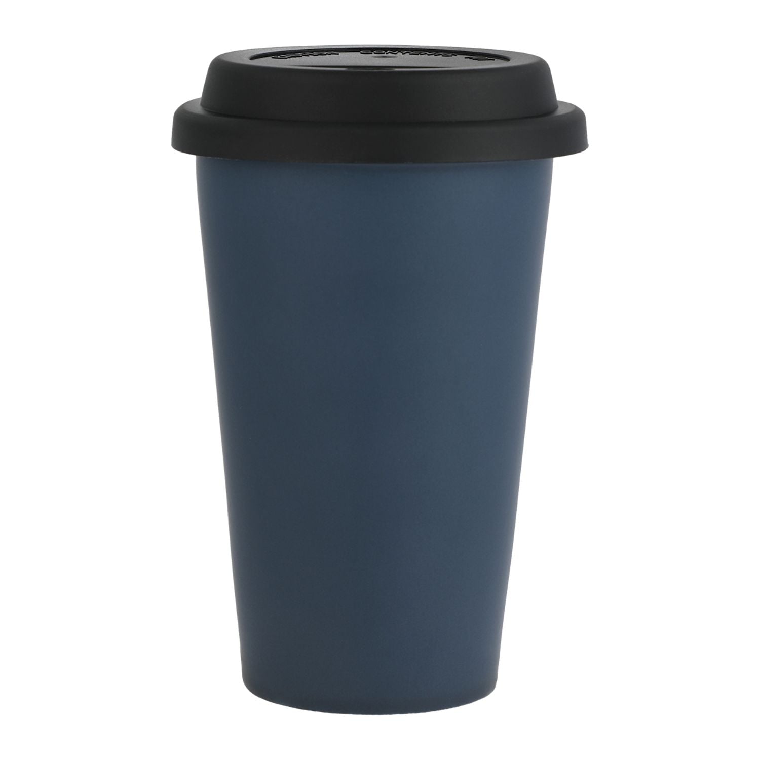 Navy I'm Not a Paper Cup 10 oz Ceramic Tumbler with Silicone Lid