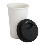I'm Not a Paper Cup 10 oz Ceramic Tumbler with Silicone Lid with lid