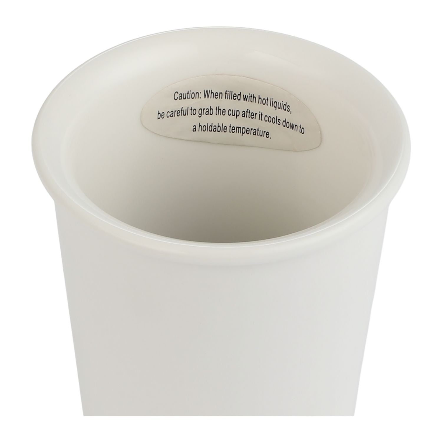 Inside of I'm Not a Paper Cup 10 oz Ceramic Tumbler with Silicone Lid