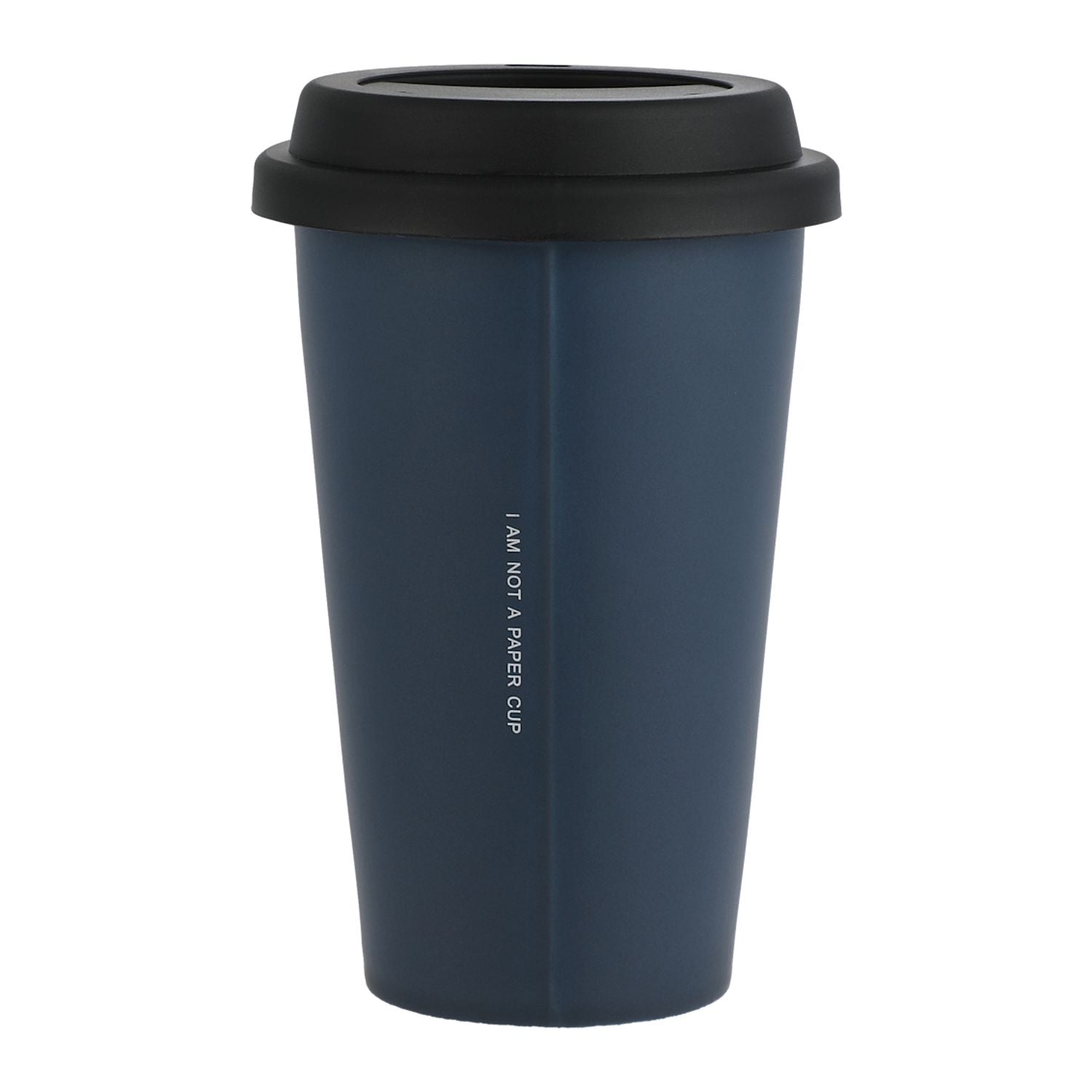 Back of I'm Not a Paper Cup 10 oz Ceramic Tumbler with Silicone Lid