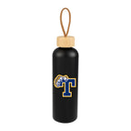 Tania 26 oz Bottle with FSC® Bamboo Lid - Black