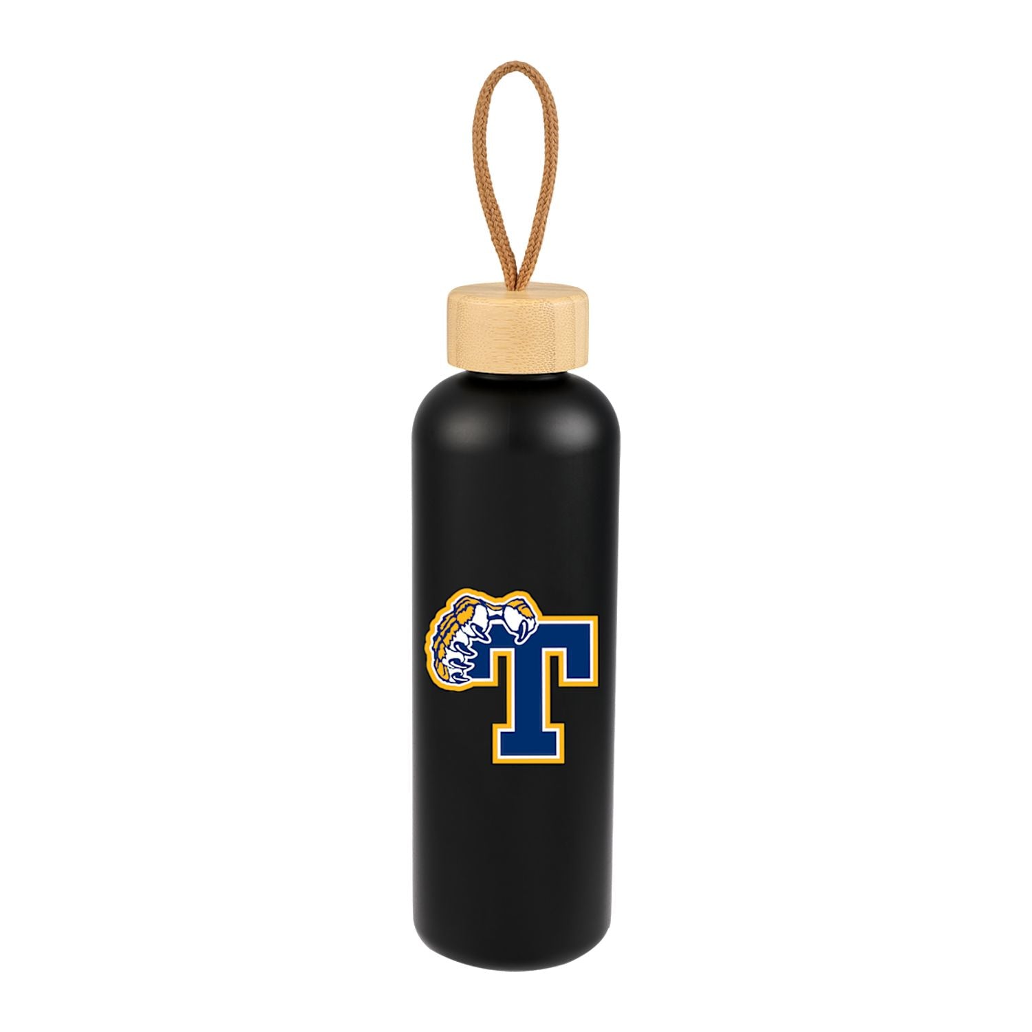 Tania 26 oz Bottle with FSC® Bamboo Lid - Black