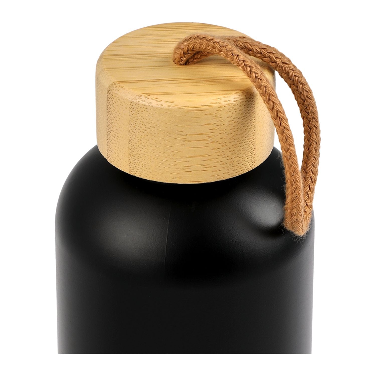 Tania 26 oz Bottle with FSC® Bamboo Lid - Closeup of cap 