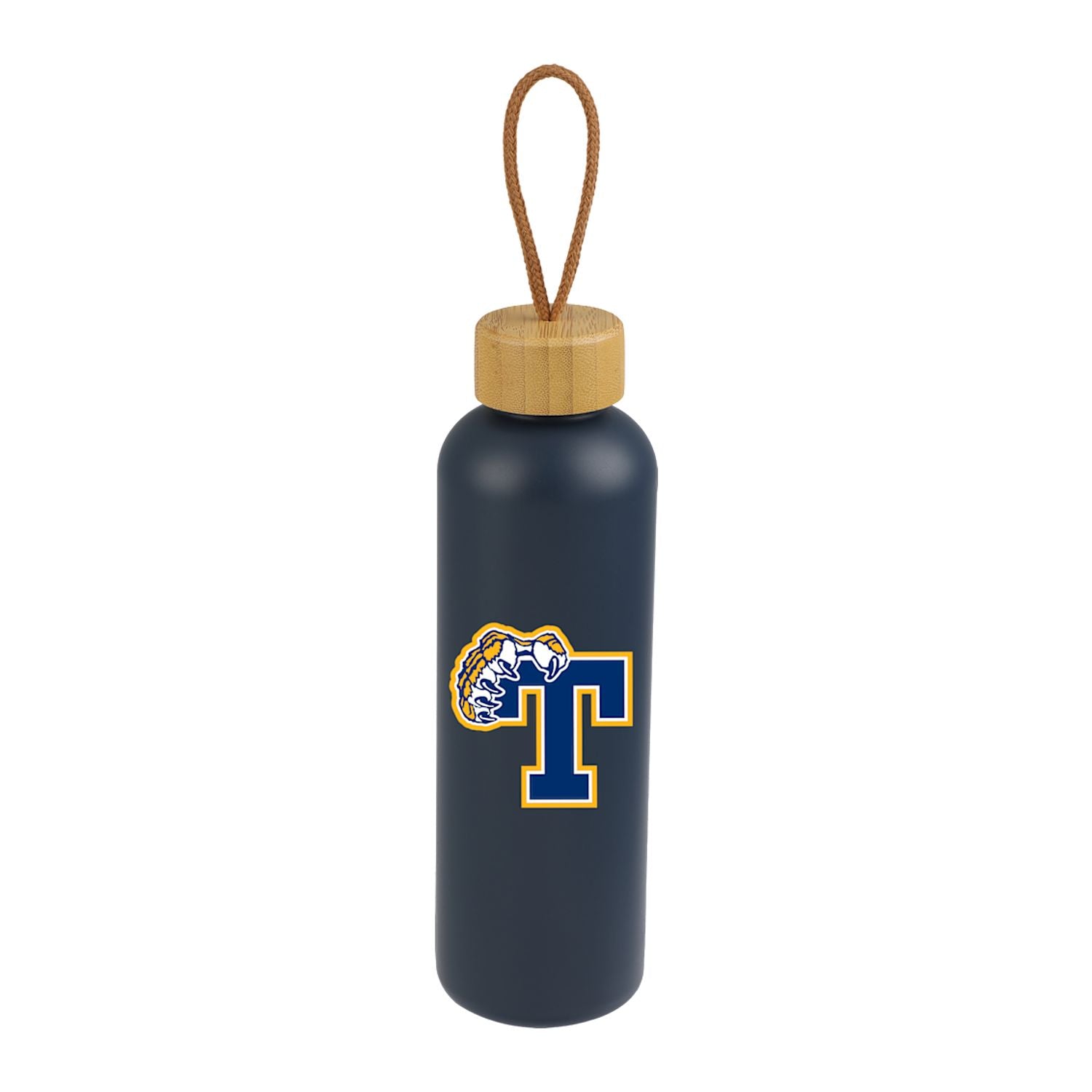 Tania 26 oz Bottle with FSC® Bamboo Lid - Nightfall Blue