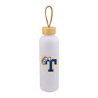 Tania 26 oz Bottle with FSC® Bamboo Lid - White