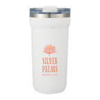 Catone 20 oz Recycled Vacuum Tumbler with Slider Lid - White
