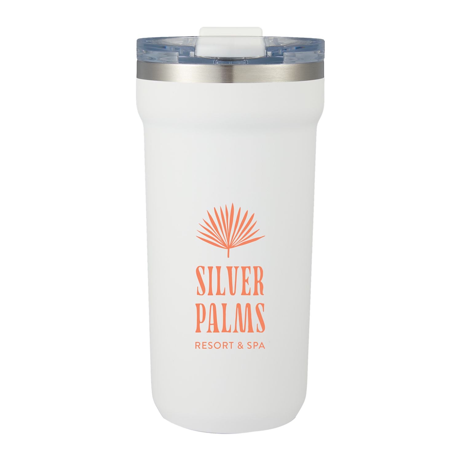Catone 20 oz Recycled Vacuum Tumbler with Slider Lid - White