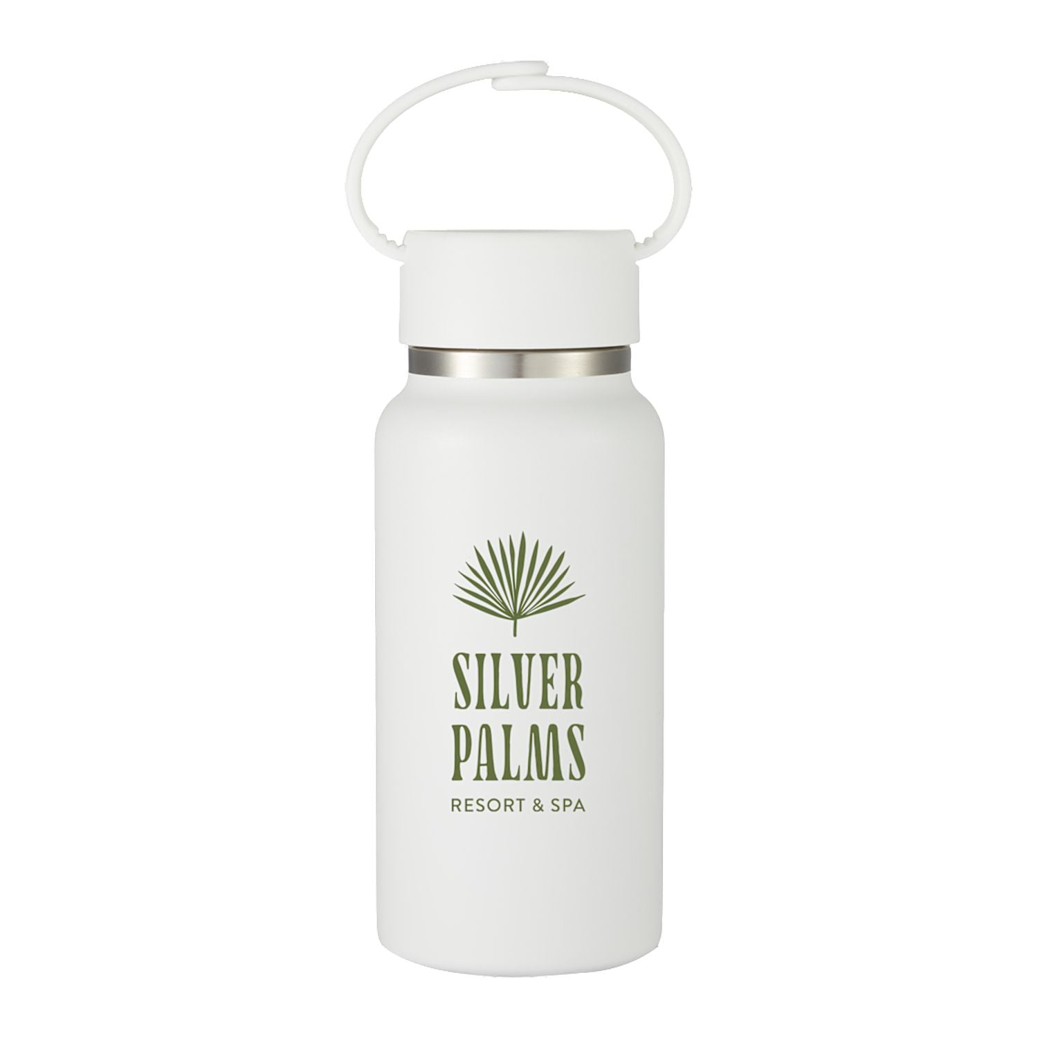 Mini Thor 8oz Vacuum Insulated Bottle with Clip Handle - White