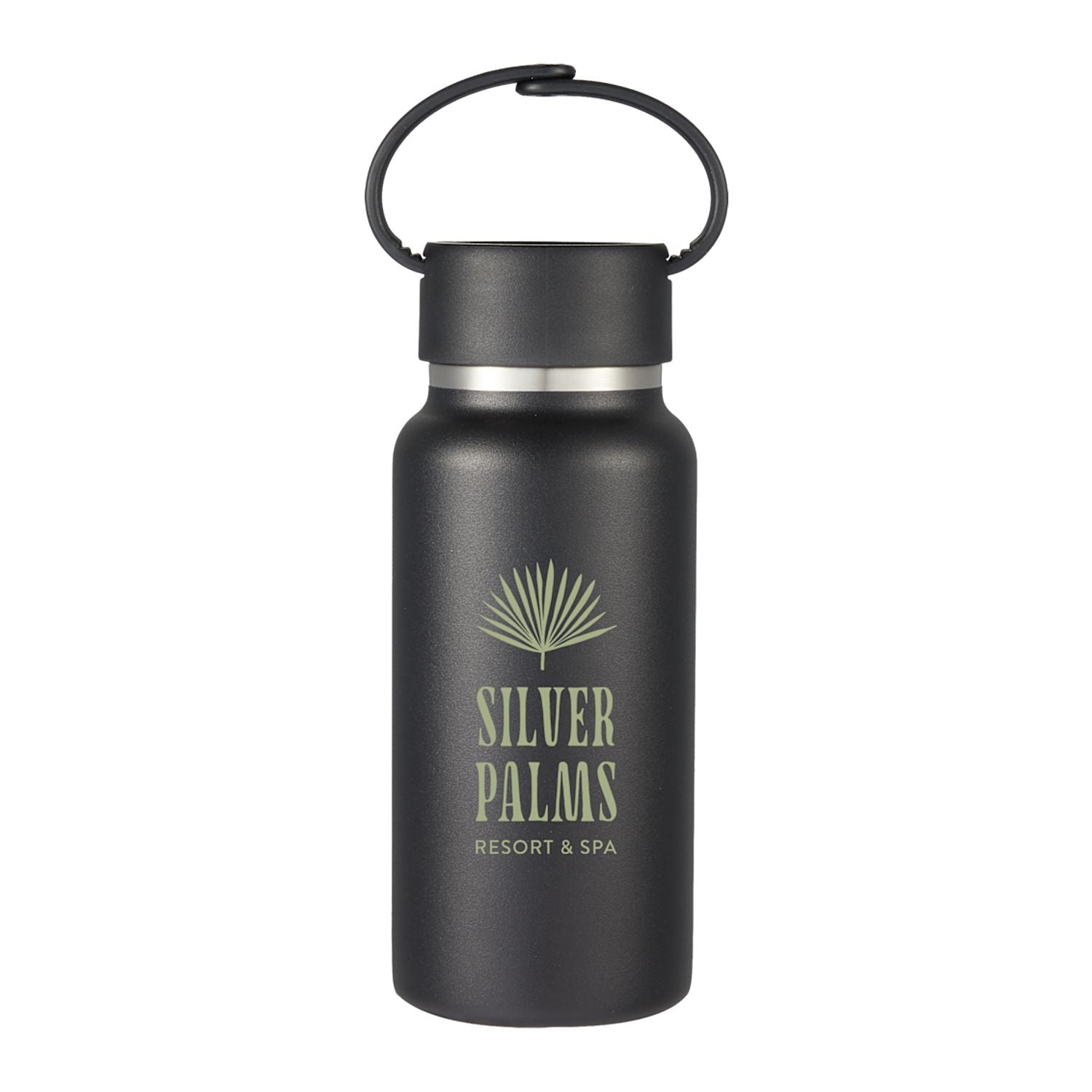 Mini Thor 8oz Vacuum Insulated Bottle with Clip Handle - Black