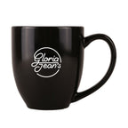 Black mug with custom logo