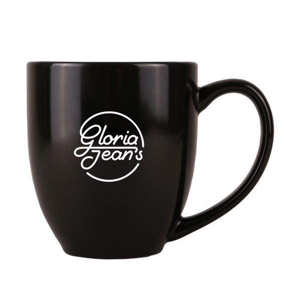 Black mug with custom logo