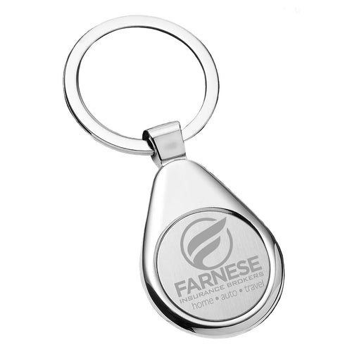 "RAINDROP" Economy Laser Engraved Metal Keyholder