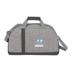 Graphite Reclaim Two-Tone Recycled Sport Duffle Bag with a custom logo