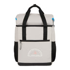 Cream Glacial Recycled 15L Backpack Cooler with a custom logo