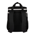 Black Glacial Recycled 15L Backpack Cooler shown from the back 