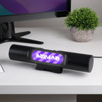 Sound Saber Clip On Wireless Monitor Speaker shown on a desk