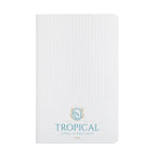 White Flatmate Pocket Notebook with a custom logo